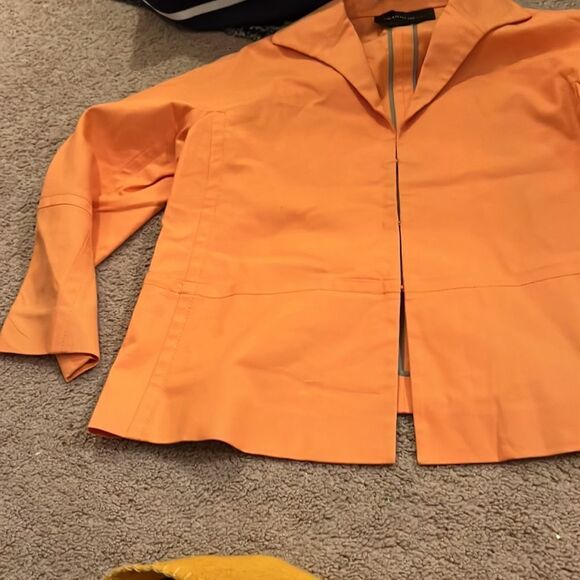 Lafayette 148 orange blazer 2 - Picture 3 of 8